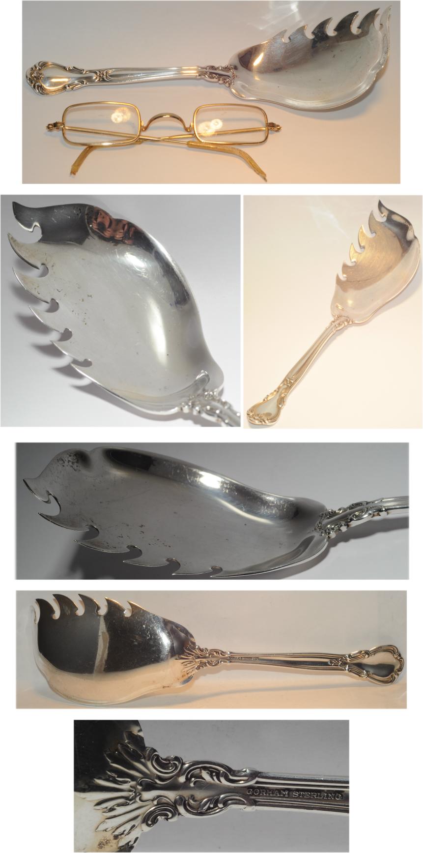 GORHAM STERLING SILVER MACARONI SERVER CHANTILLY PATTERN *